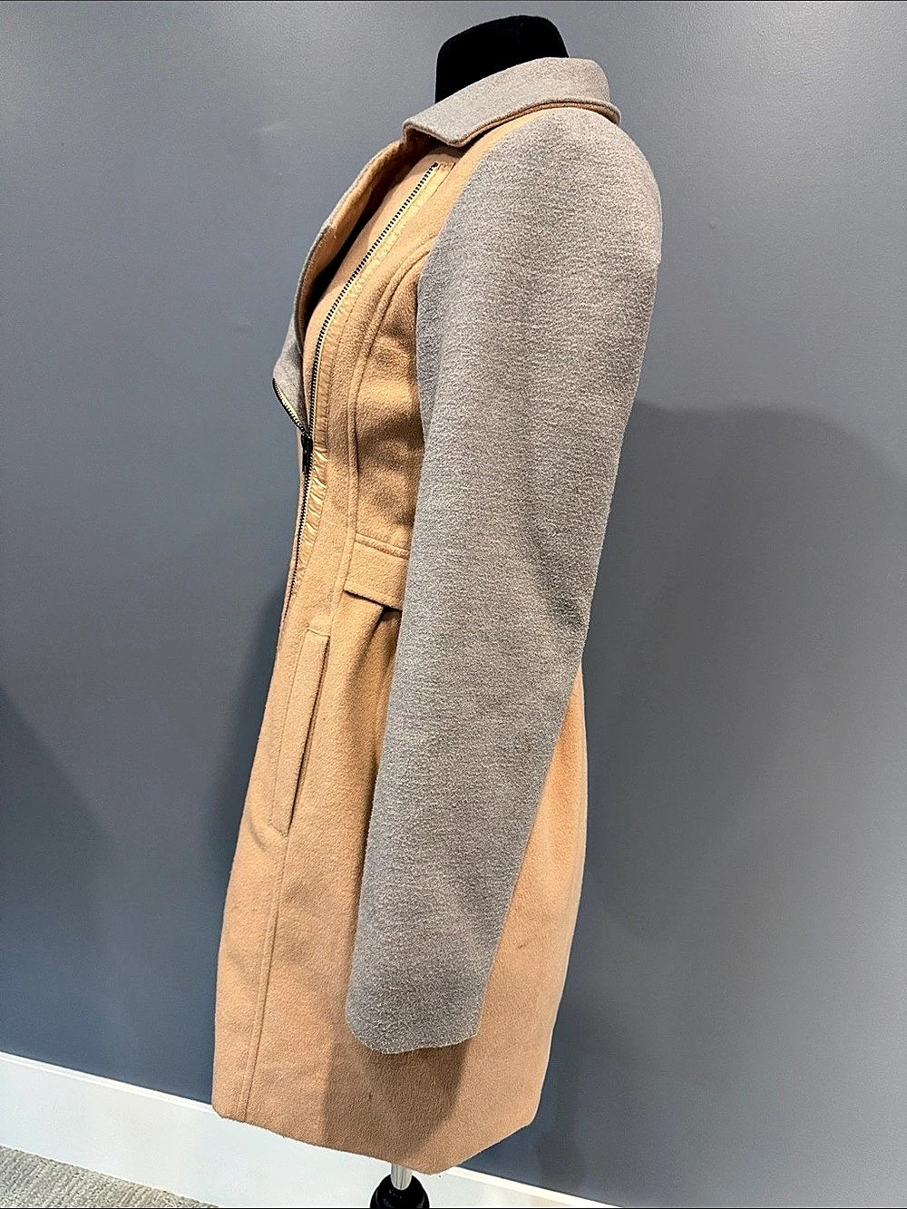 She In Color Block Trench Coat Size Small - Picture 3 of 6